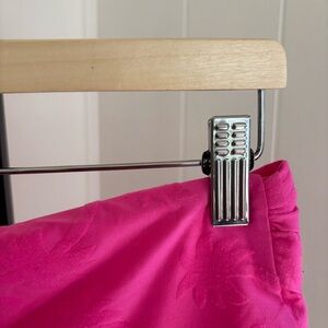 Trina Turk Women Pink Palm Tree Tab Side Hipster Bikini Bottoms Swimwear Size 14